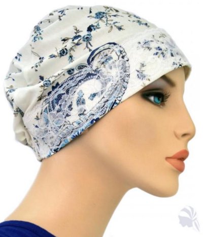 抗癌剤治療　ナイトキャップ　レース付き