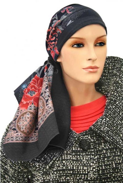 S351 医療用帽子 ケア帽子 抗がん剤治療帽子 医療用帽子 リボン付き